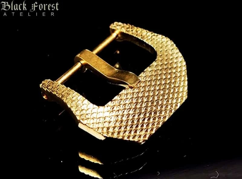 Fish Scale- Yellow Bronze Buckle for Seiko, Panerai, Maranez, Sevenfriday